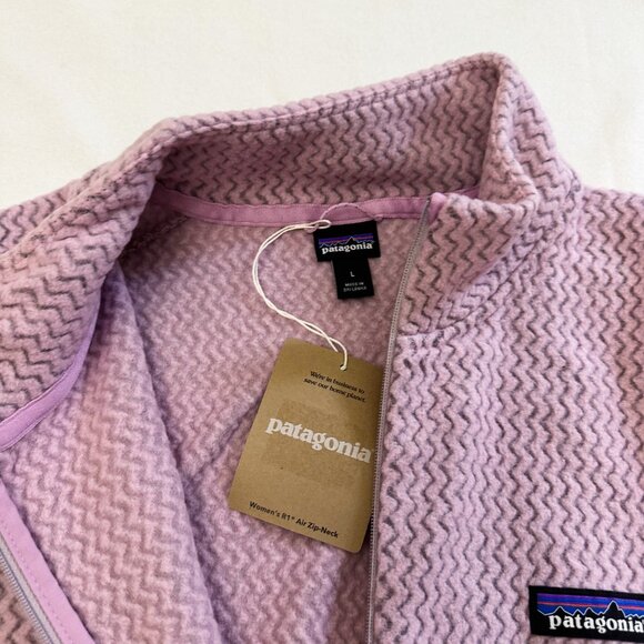 New Patagonia R1 Air 1/2 Zip Neck Women's MILKWEED MAUVE Fleece Pullover Size L - Picture 7 of 8